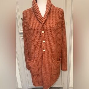 LOFT Mohair Silk Blend Knit Long Cardigan Duster Button Up NWOT SZ SMALL
